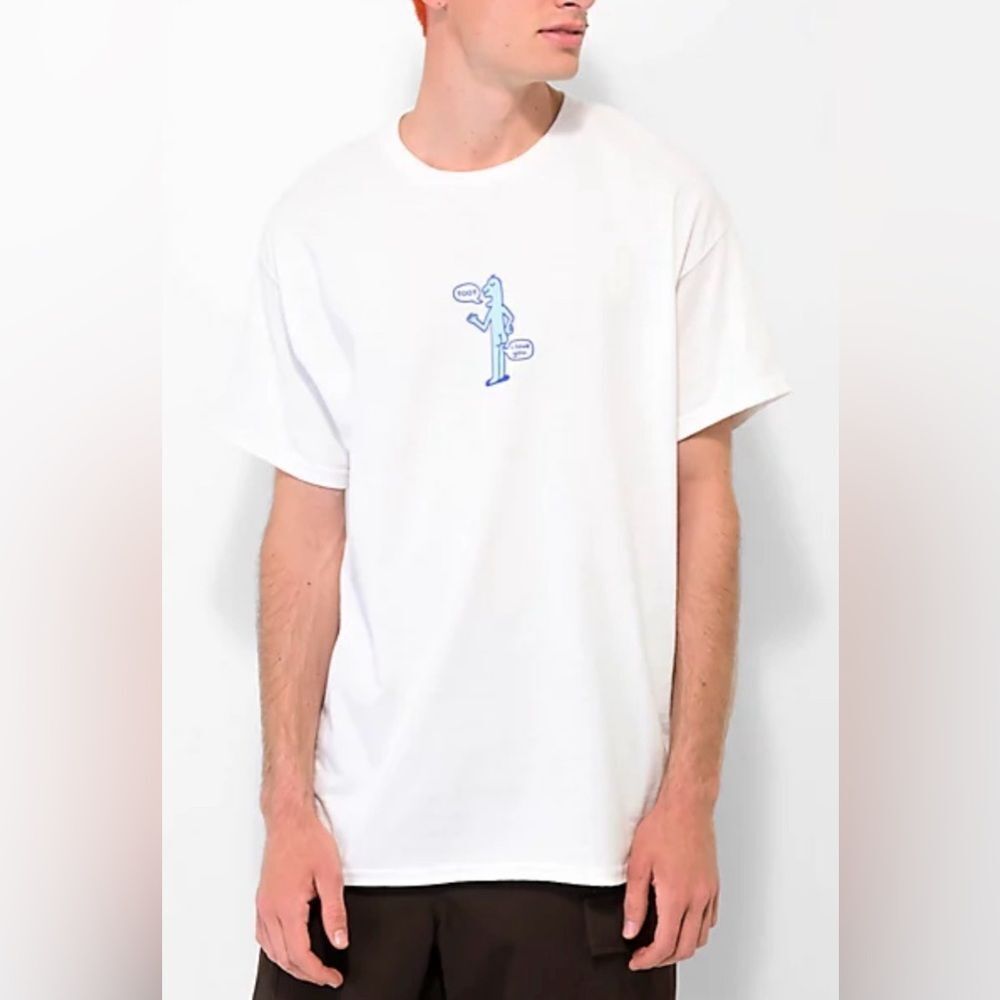 NWT aLab Men’s White Graphic Short Sleeve T-Shirt “Toot…I Love You” - Size M